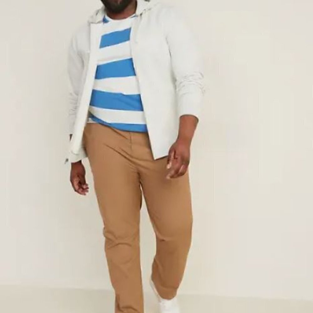 Old Navy Ultimate Tech Slim Built In Flex Chino Y2K Pants 54x30 Dark Khaki $55